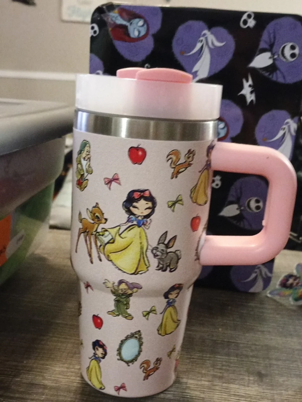 Snow White Stainless Steel Tumbler 14 Oz